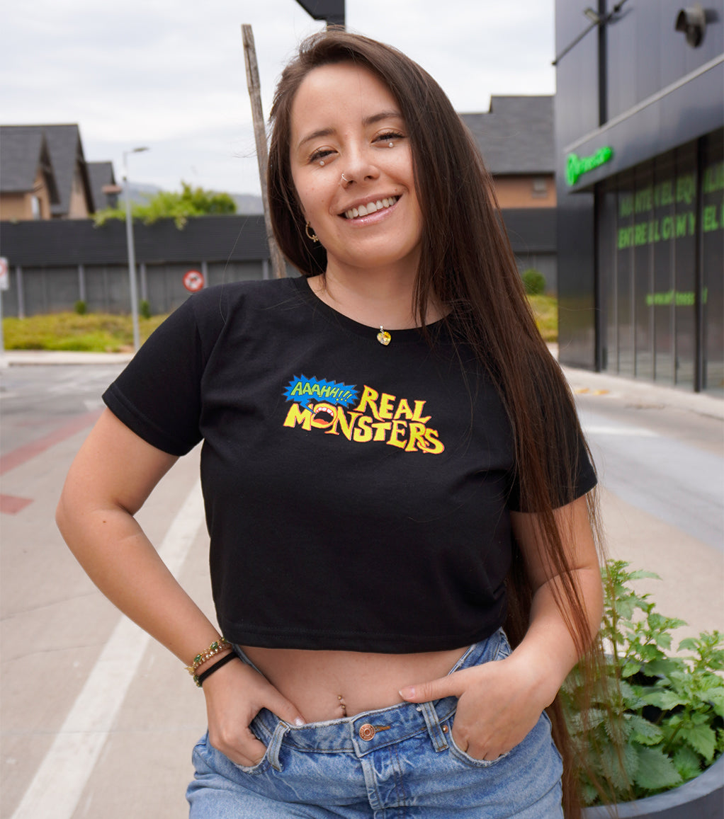 Polera Top Crop Real Monster