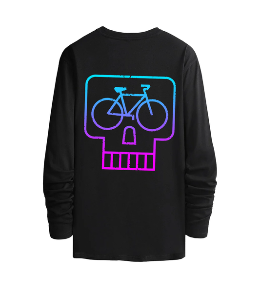 Polera Manga Larga calavera Bike