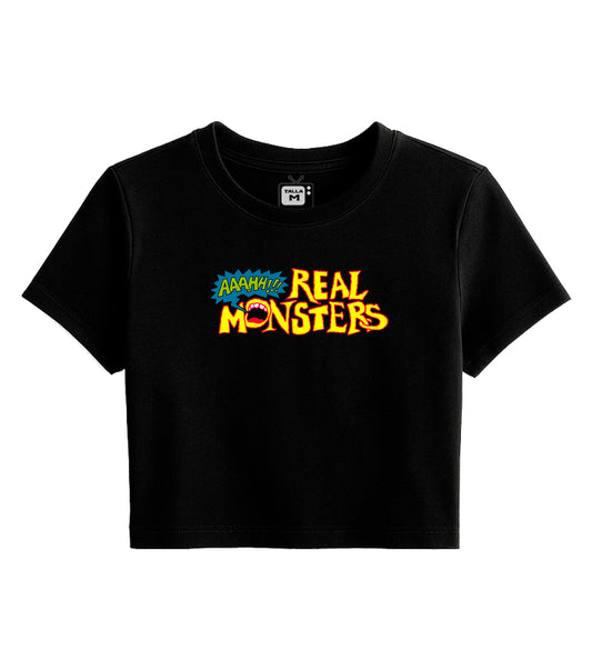 Polera Top Crop Real Monster