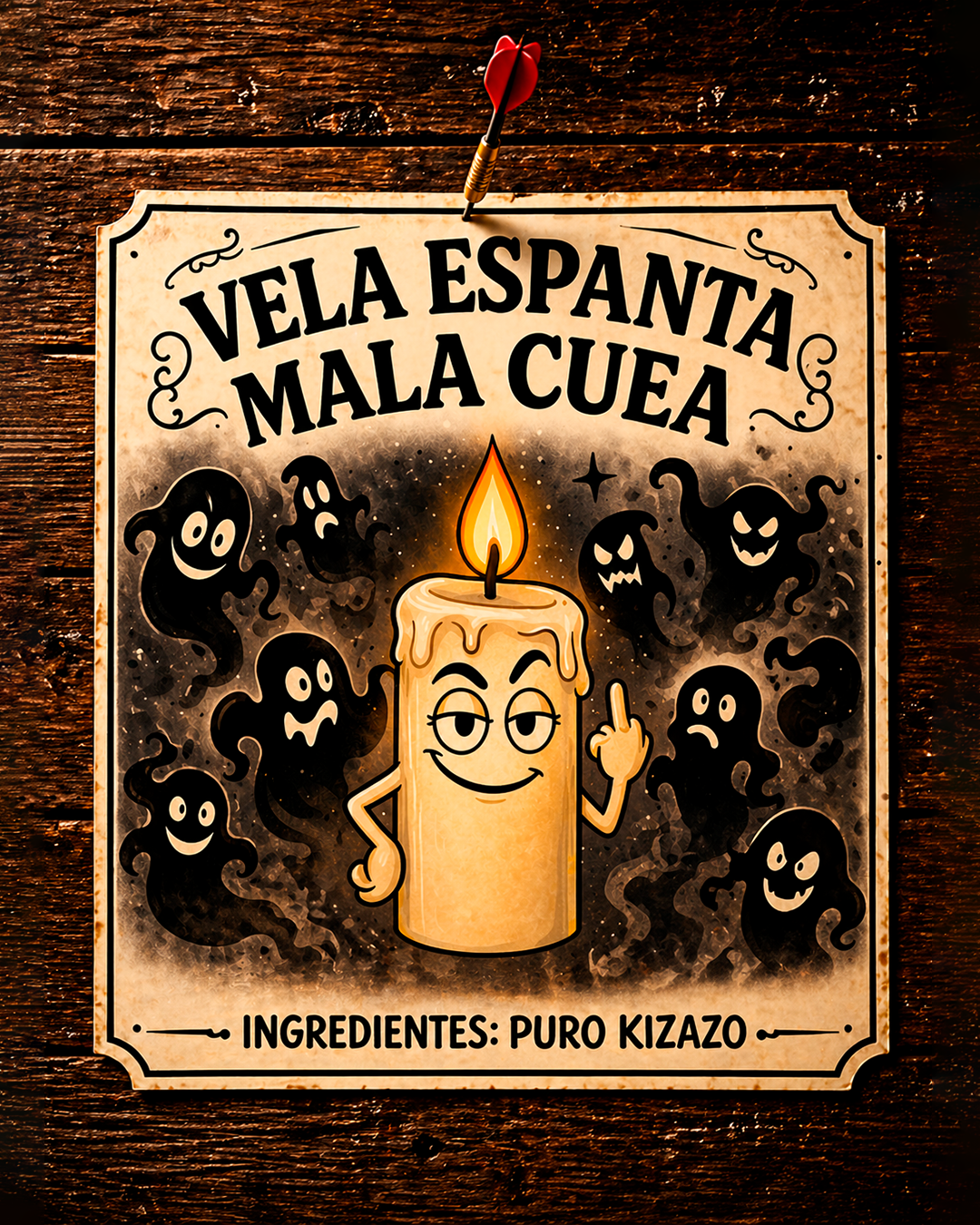 Vela espanta mala cuea