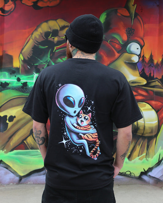 Polera jackson trip Gato y ovni Big logo