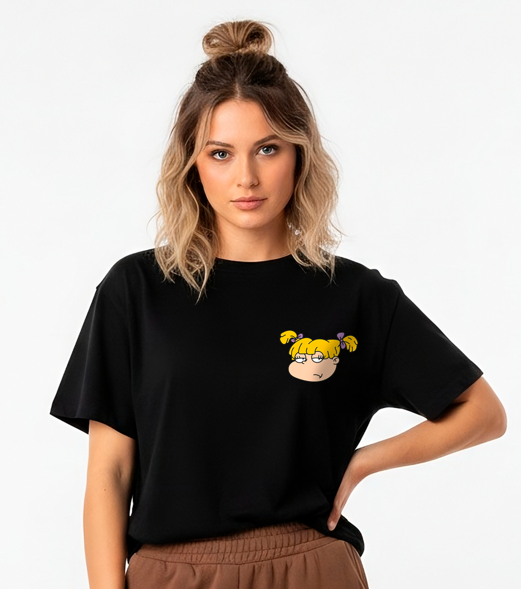 Polera negra Angelica cara DC